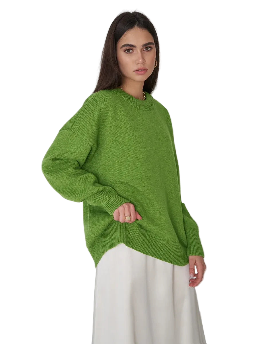 Phantasy Fashion Women Sweater’s/Oversized O Neck/Autumn Winter/Thick Warm Pullover Tops Casual Loose Knitted Sweater’s.