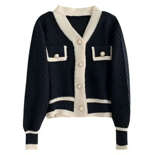 Loose Long-sleeved Knit Sweater Cardigans Outwear Coat