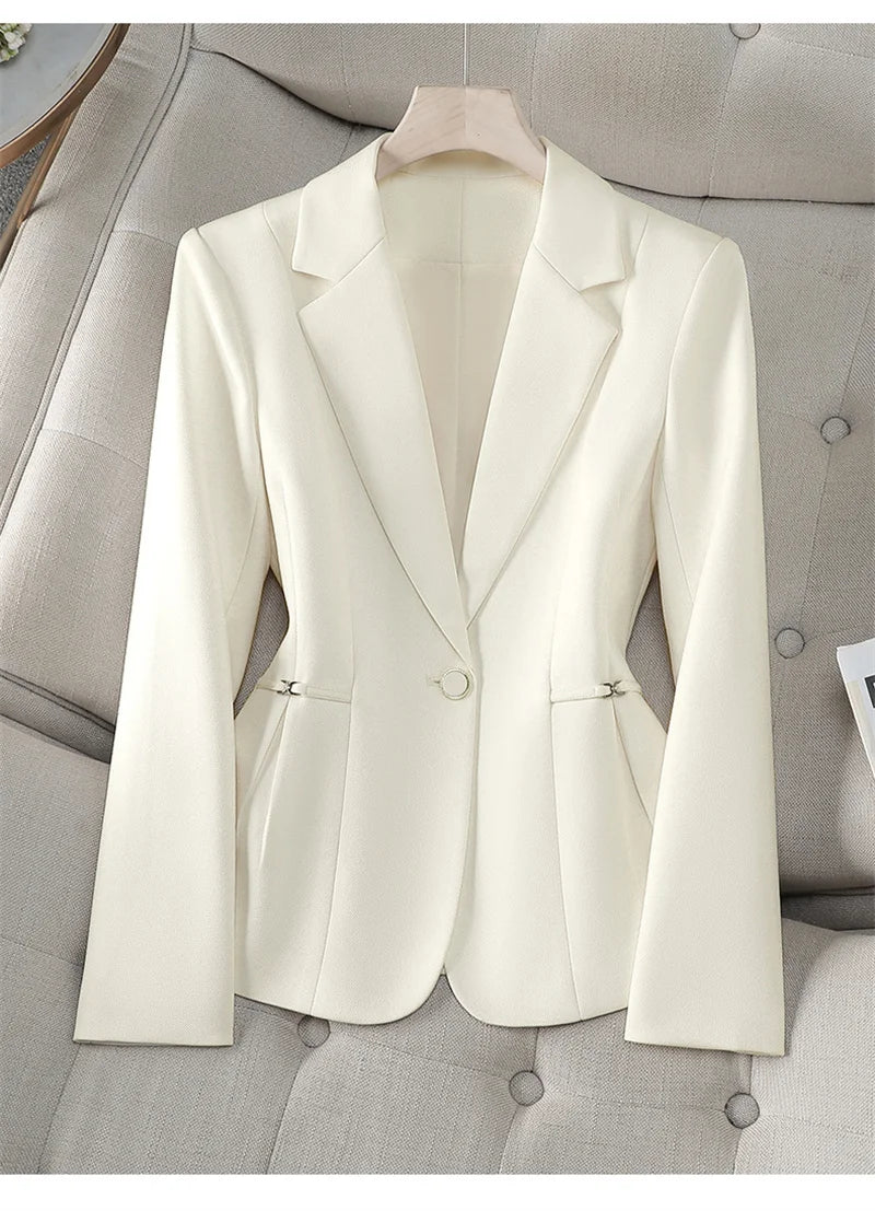 Timeless Elegance Sculpted Single-Button Blazer|Modern Blend Boutique | Women’s Tailored Workwear & Occasion Blazer