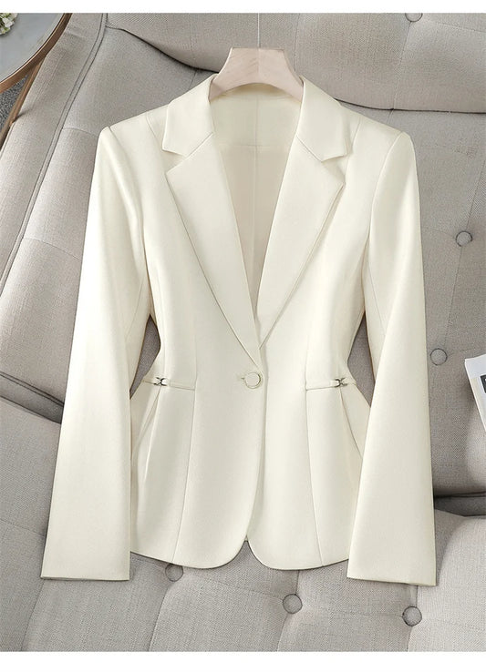 Timeless Elegance Sculpted Single-Button Blazer|Modern Blend Boutique | Women’s Tailored Workwear & Occasion Blazer