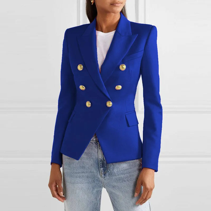 Styled Up V~Neck Blazer’s/Women Clothing For Winter/Solid Color Fashion Casual Suit Slim Blazers Women.