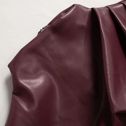 Slim Fit Sleeveless Top Comfortable Slim-fitting Top Stylish Women's Faux Leather Motorcycle Vest with Piled for Fashionable