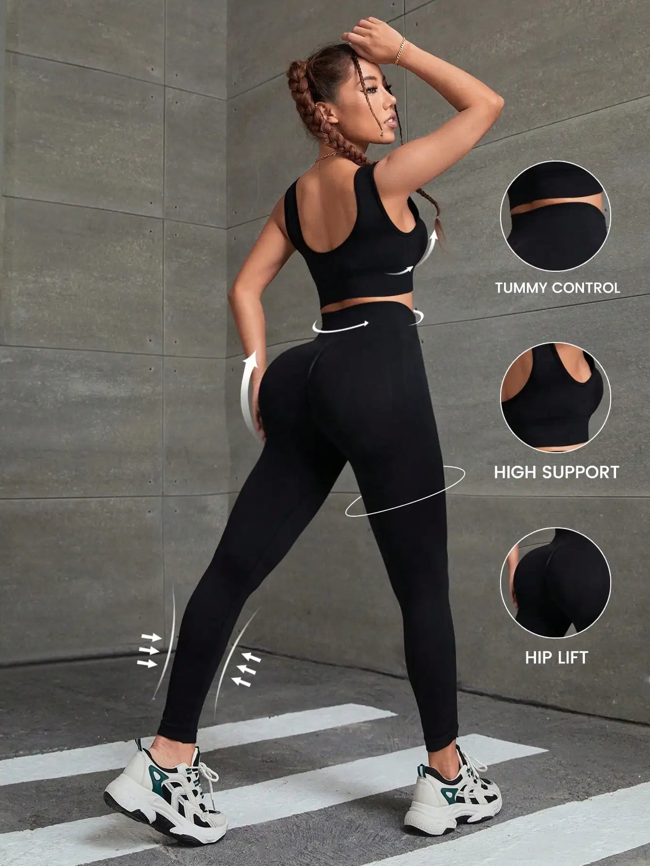 Yoga Set Women Workout Set’s/Tracksuit Gym Leggings Set/Push Up Fitness Sport Bra Legging’s Suit.