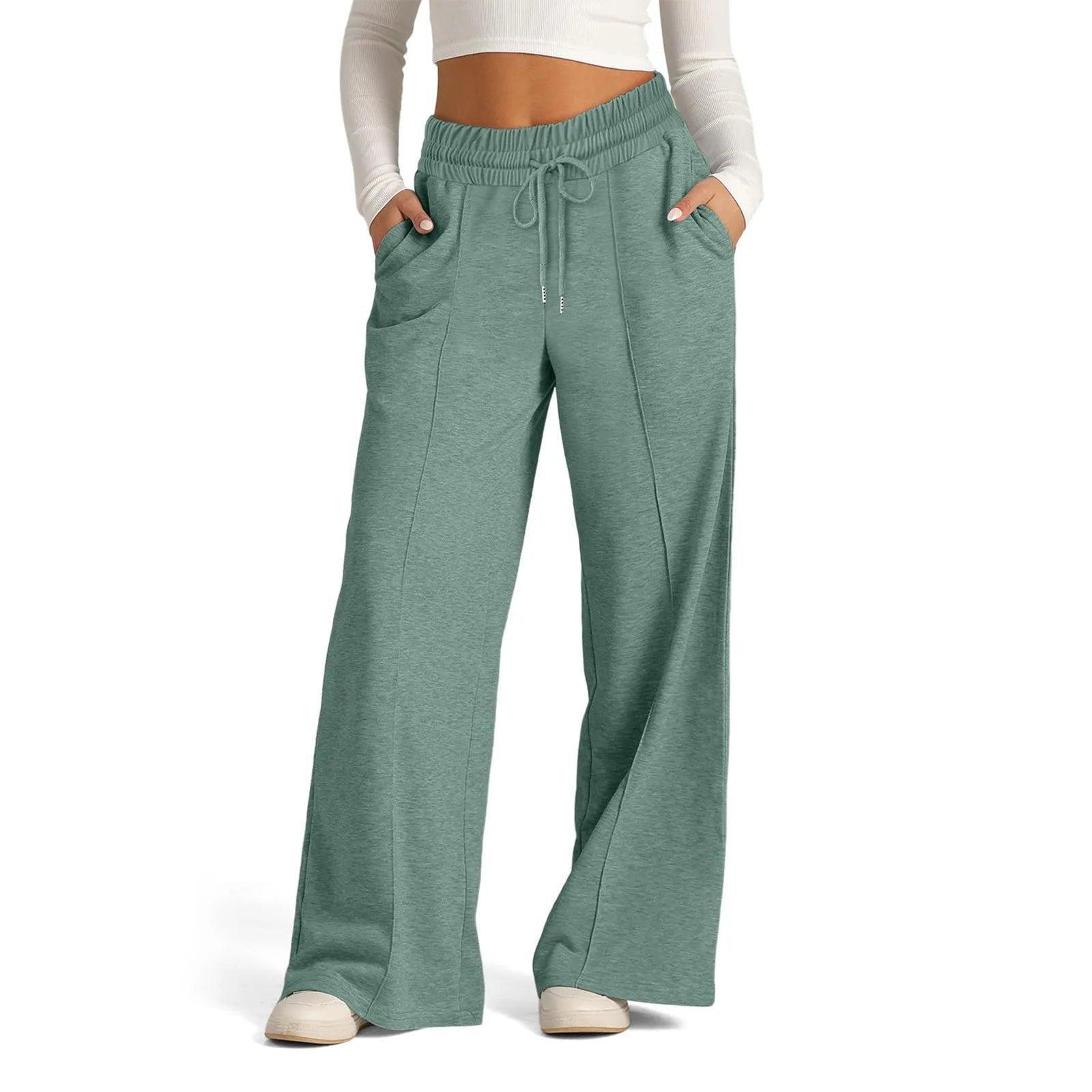 Comfort Baggy Wide Leg Sweatpant’s/High Waisted Baggy Flared Pants Drawstring/ Athletic Joggers Casual Daily Wear Loose Yoga Sports Pants.