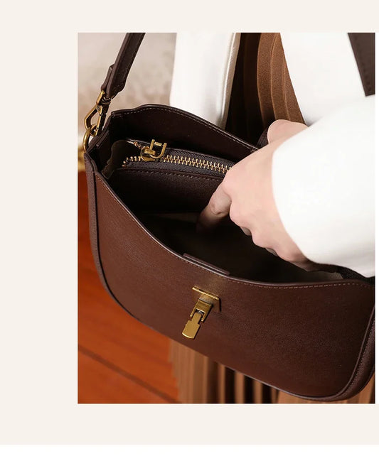 Vintage Luxe Shoulder Bag – Timeless Minimalist Edition