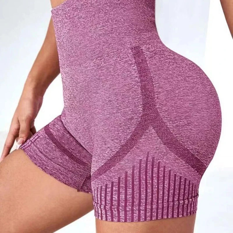 Fitted Yoga Shorts High Waist/ Workout Short’s Fitness Yoga/Lift Butt Fitness Ladies Gray Yoga Gym Running Short Pants Sportswear.