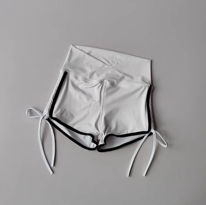 Women's High Waisted Drawstring Shorts Sexy Butt Lifting Gym Yoga Running Shorts Quick Dry Workout Activewear