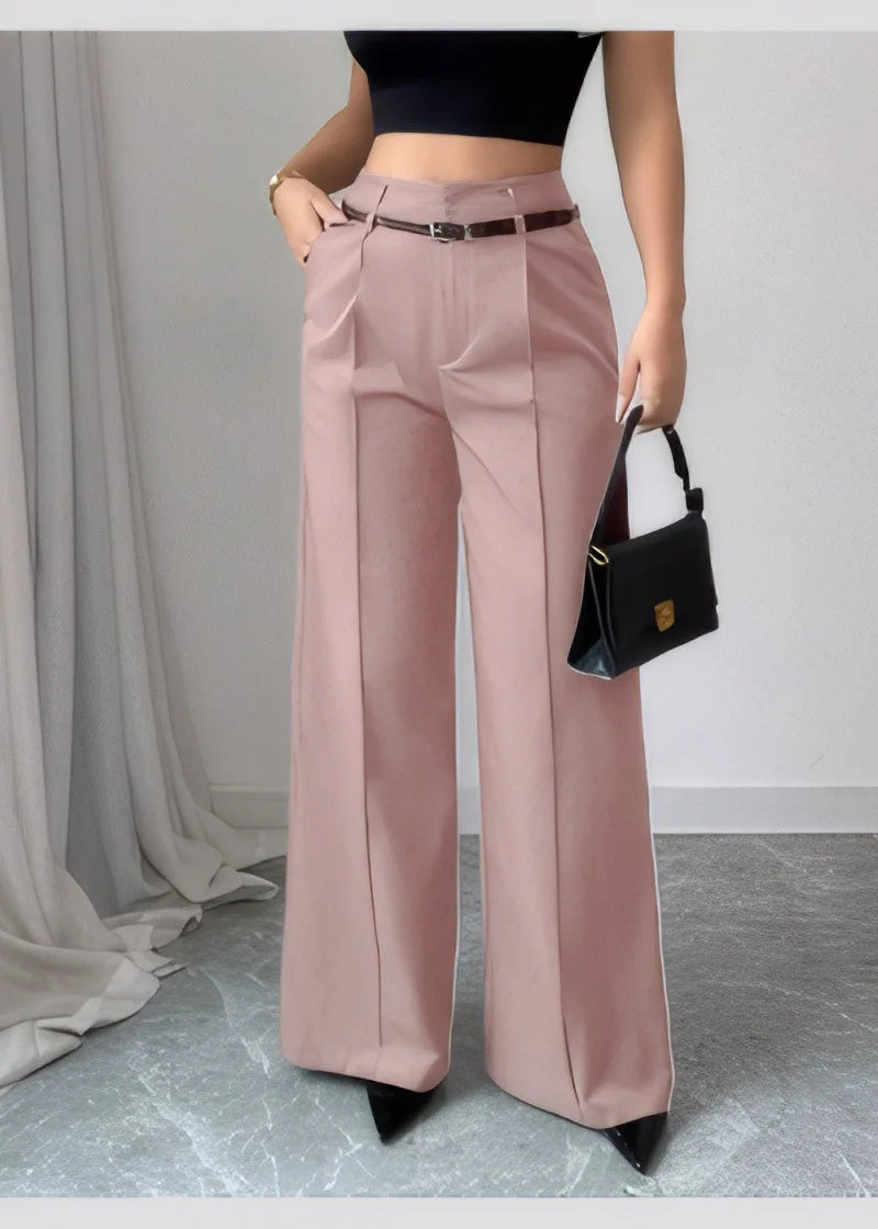 Modern Commense Trouser’s/Loose Fitted Pant’s/Tatting Designed/Slightly Stretched Pant’s/Comfortable High Ride Wear/Plain Full Length/ Wide Leg Pant’s.