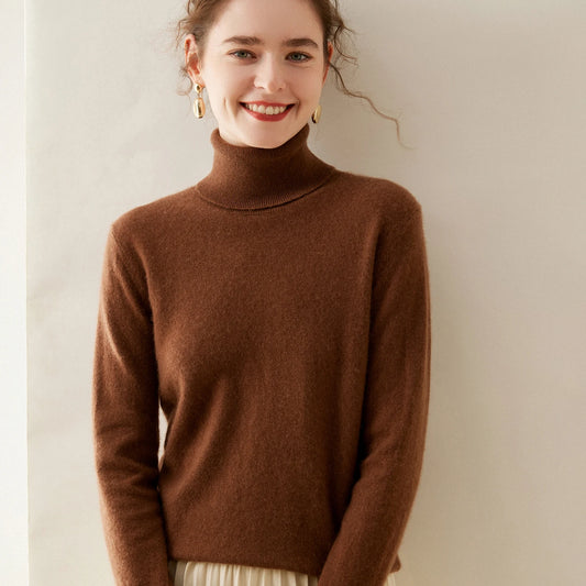 Luxury 100% Cashmere Turtleneck Sweater – Ultra Soft Classic Fit