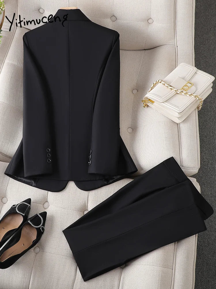 Tailored Long Sleeved Office Blazer/2 Piece Set’s/Elegant Fashion Chic Blazer With Above Knee Skirt.