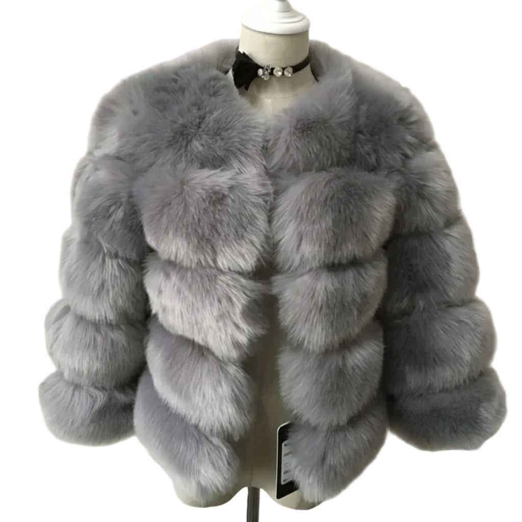 Faux Fur Coat’s For Winter/Women Short Coat Y2k Warm Furry Outerwear/O~Neck Knitted Puffy Warm Coat’s.