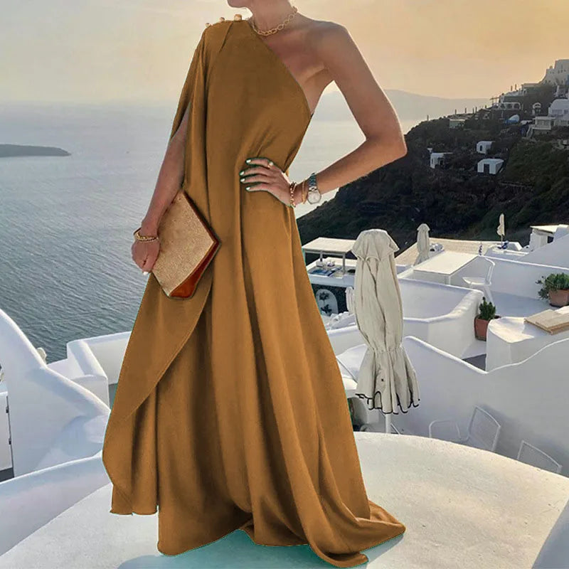Off Shoulder loose Dress/Women Sexy Off Shoulder/Solid Loose Dresses Robe Femme Casual.