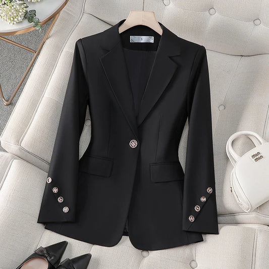 NAVIU Fashion Blazer/New Business Formal Long Sleeved Buttoned Blazer/ SlimJacket Office Ladies Work Blazer’s.