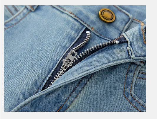 Women’s High-Waist Wide-Leg Jeans | Retro Straight-Leg Denim Pants | Light & Dark Wash