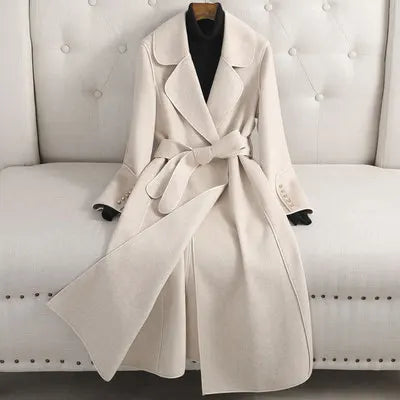 Premium 100% Australian Wool Belted Maxi Coat