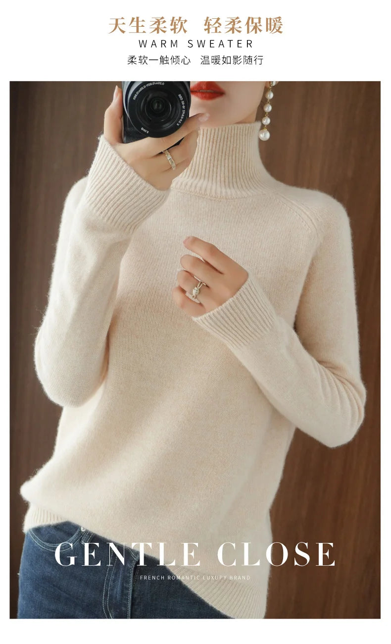 Luxury Soft Knit Long-Sleeve Sweater – Classic Fit in Neutral Tones | Modern Blend Boutique