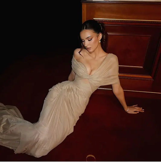 Timeless Elegance One-Shoulder Ruched Evening Gown