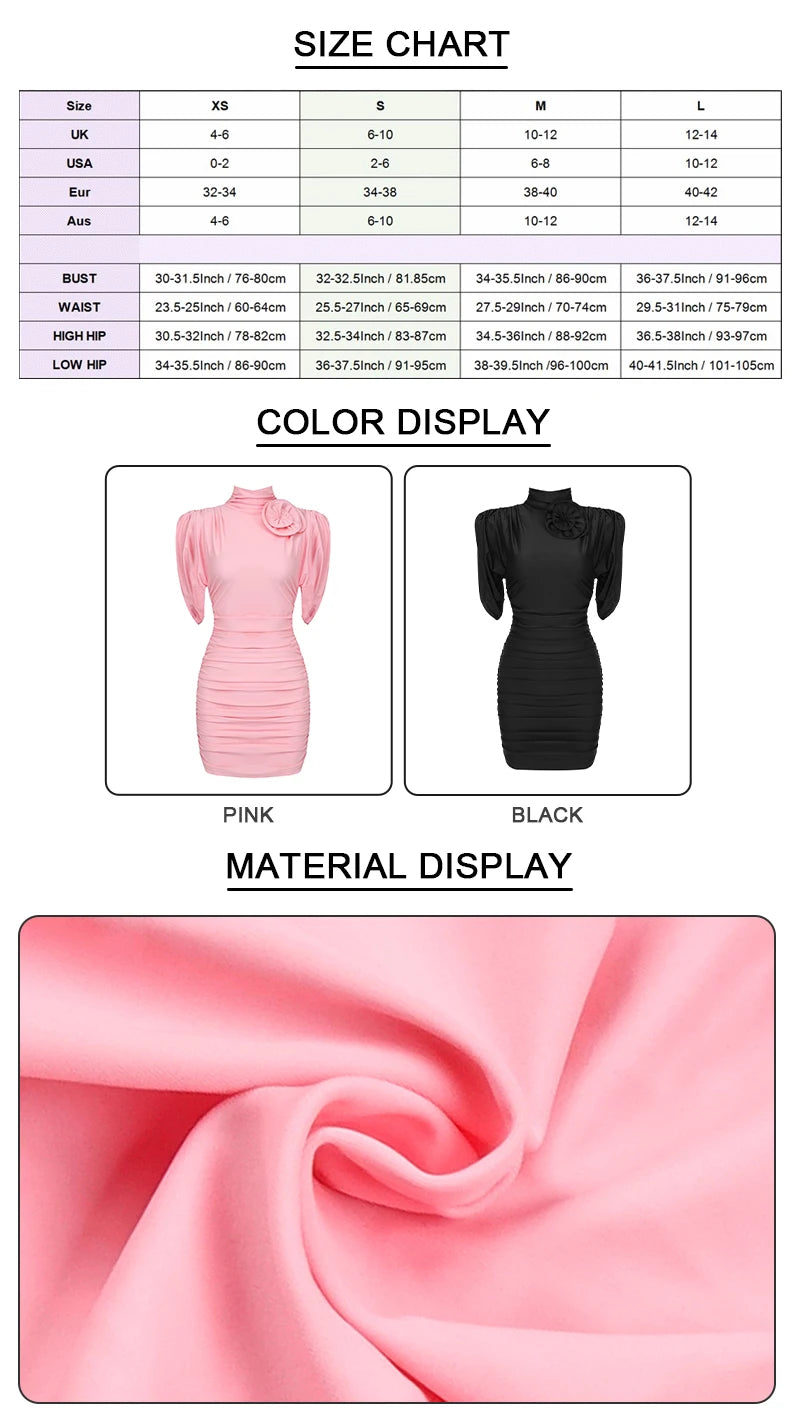 VC Pink Floral Draped Mini Dress – Chic Short Sleeve Dress for Women VC Pink Sheath Dress.