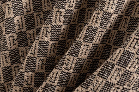 Women’s Elegant Knit Cardigan, Sleeveless Vest & Wide-Leg Trousers Set | Classic Geometric Pattern | Sophisticated Office & Casual Wear