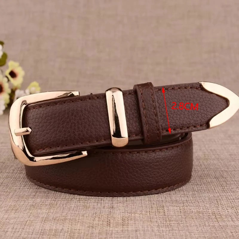 Fashion Genuine Leather Belt’s/High Quality Gold Buckle