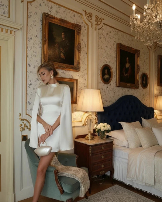 Satin Solid Dresses Pullover Dress/Sexy Streetwear Long Sleeves/Turtleneck Sheath/Mini Vestidos Robes Female Slim Fit.