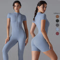 Breathable Fitness Bodysuit/Solid Stretchable Yoga Suit/Quick Drying Sport’s Wear/Women's Gym Push Up Workout.