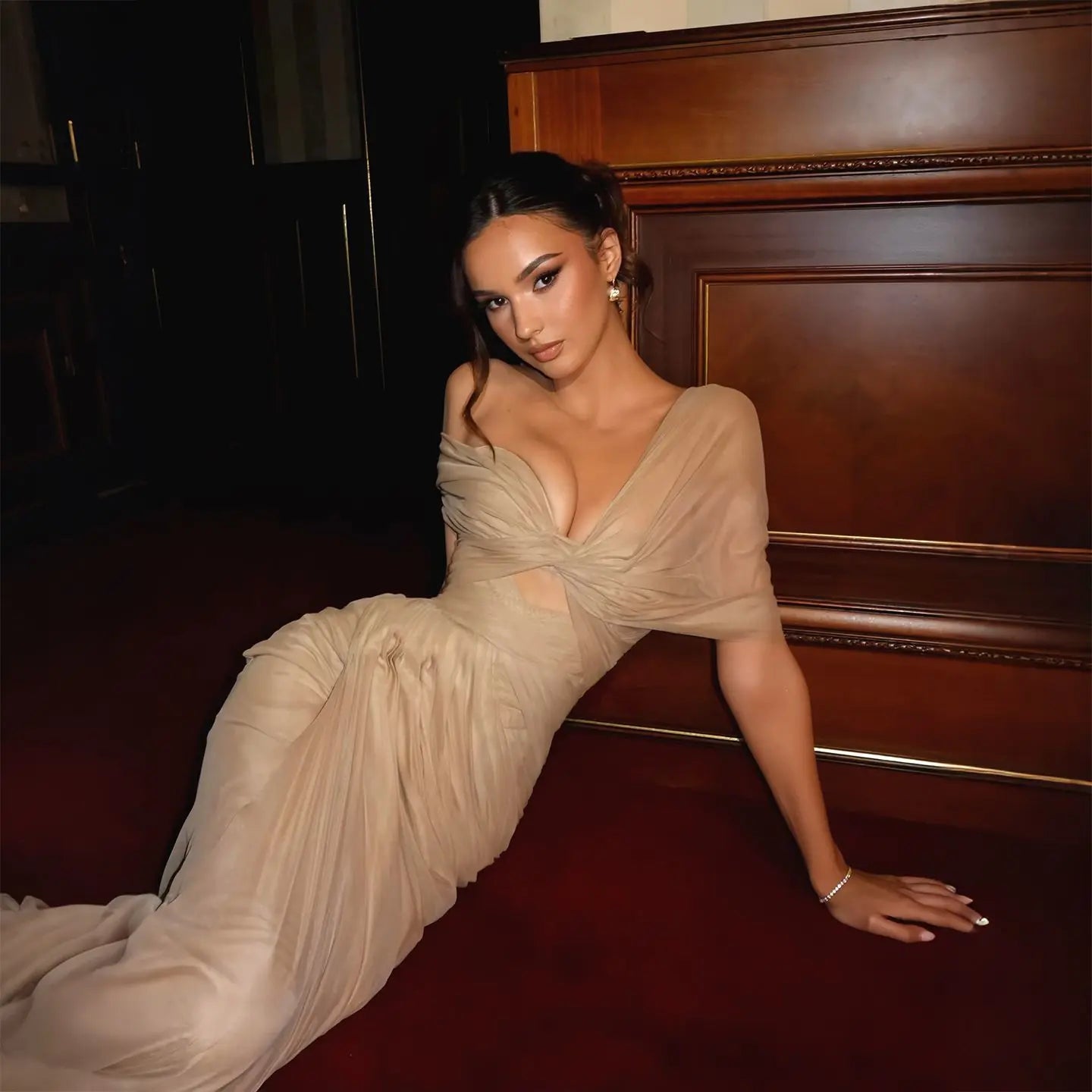 Timeless Elegance One-Shoulder Ruched Evening Gown