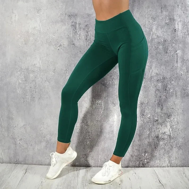 Yoga Fitness Legging’s/High Waist Tight’s /With Pocket’s/ Gym Workout Running Stretchy Sexy Butt Liftting Casual Skinny Pants