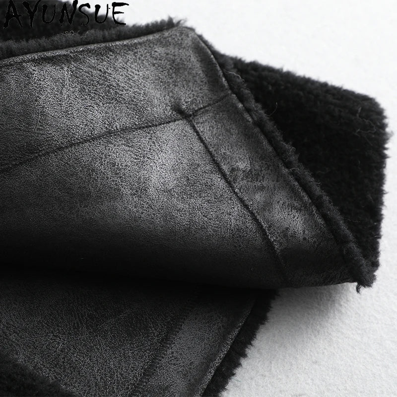 Sumptuous Solid Natural Woolen Coat/Woman Mid Length Lace-up Winter Coat/New Outerwear’s.