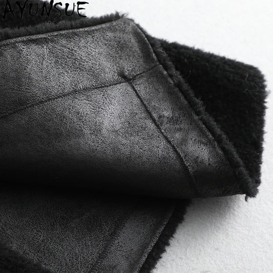 Sumptuous Solid Natural Woolen Coat/Woman Mid Length Lace-up Winter Coat/New Outerwear’s.