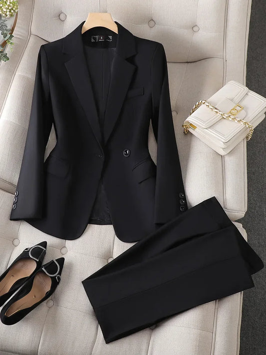 Tailored Long Sleeved Office Blazer/2 Piece Set’s/Elegant Fashion Chic Blazer With Above Knee Skirt.