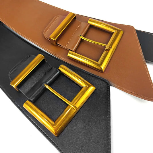 New Design Gold Personalized Versatile Belt’s/Wide Waist Belt’s/High Quality Clothing Accessories.