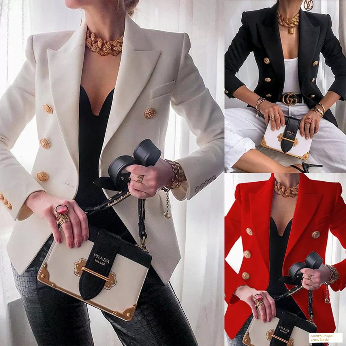 Splicing Casual Blazer Suit/weekly Formal Wear/Single Breasted Long Sleeved Blazer.