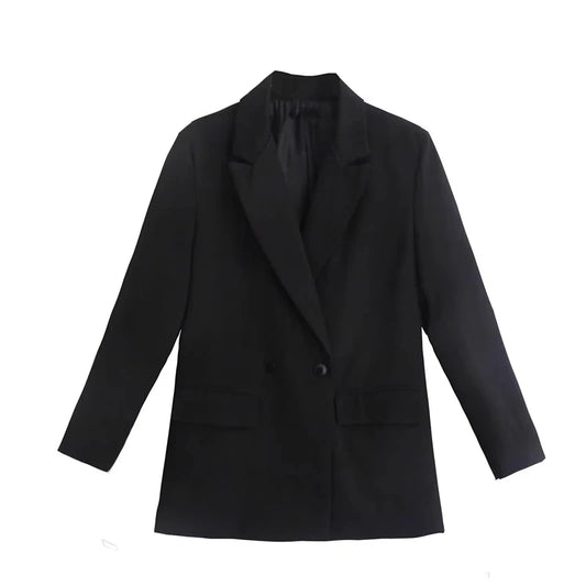 Women’s Plaid Single-Button Blazer – Tailored Notched Collar Jacket | Elegant Office & Casual Chic Outerwear