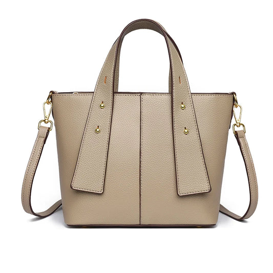 Timeless Black Leather Tote & Crossbody Bag for Everyday Style
