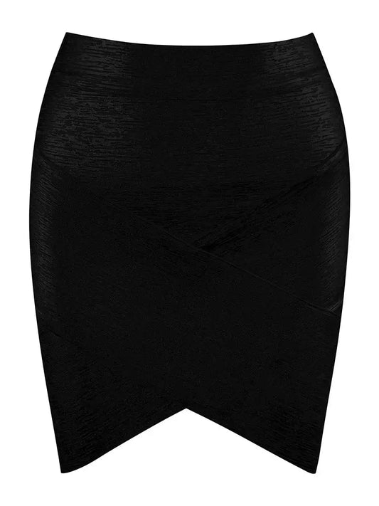 Gold Metallic High-Waist Bodycon Midi Skirt for Women – Stretch Fitted Pencil Skirt