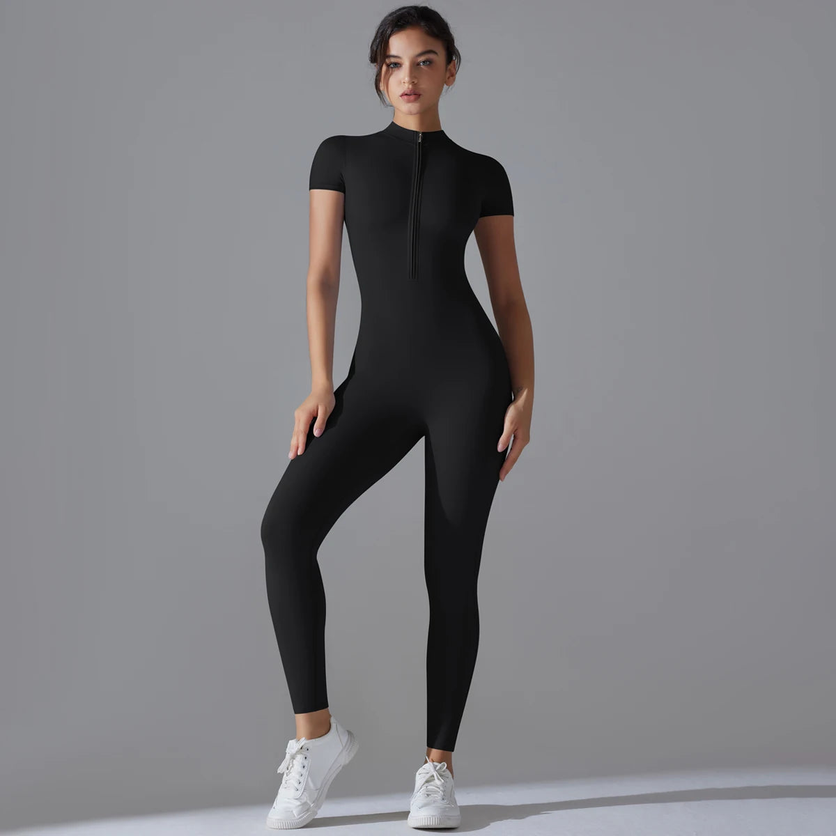 Breathable Fitness Bodysuit/Solid Stretchable Yoga Suit/Quick Drying Sport’s Wear/Women's Gym Push Up Workout.