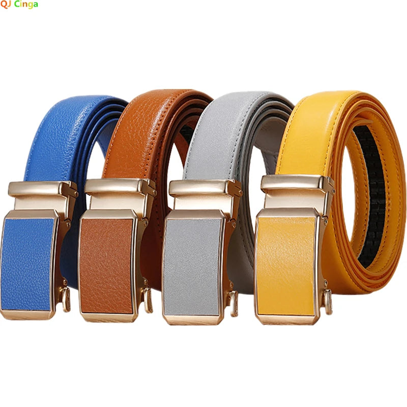 Golden Automatic Buckle Belt/Women Universal Fashion Casual Belt’s/Red Blue/Green/Black/White/Cinturon Female Waistband.