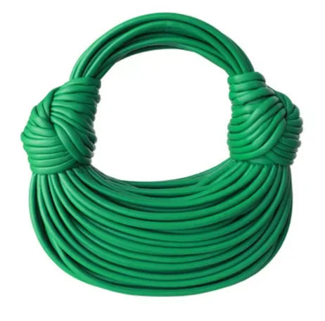 New Gold Luxury Designer Brand Handwoven Noodle Bags Rope Knotted Pulled Hobo Silver Evening Clutch Chic.