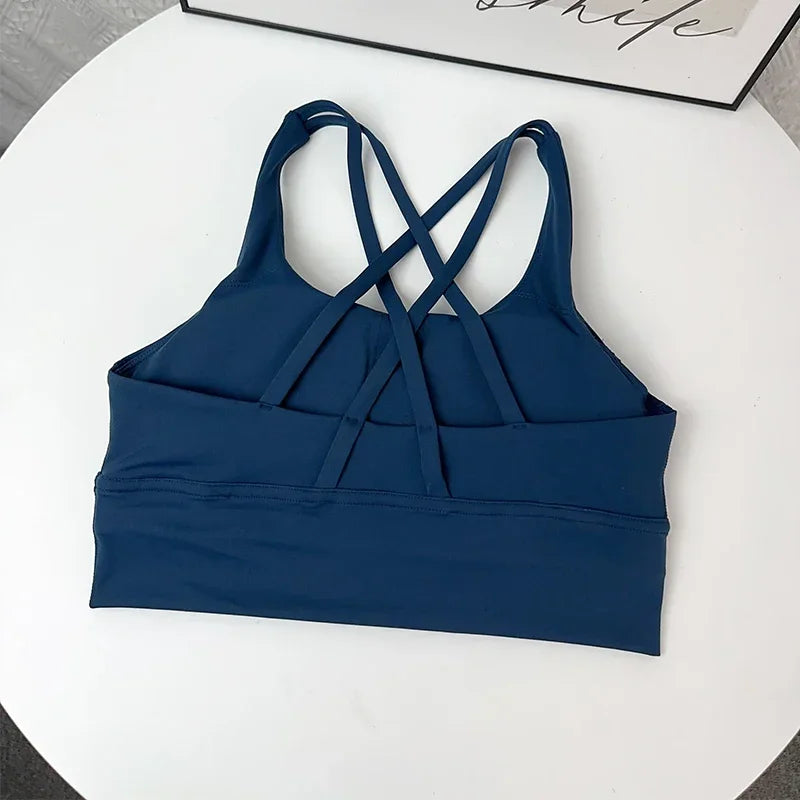 2 Piece Yoga Suits Cross Back Sport’s Bra/Stretchy High Waist/Athletic Leggings Breathable Running Outdoor Pilates Sportswear.