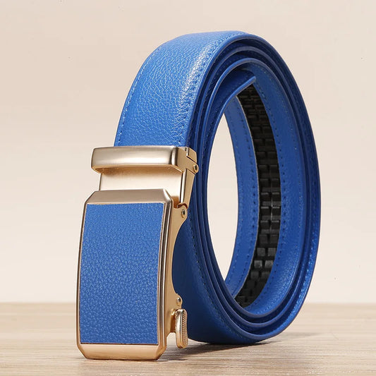 Golden Automatic Buckle Belt/Women Universal Fashion Casual Belt’s/Red Blue/Green/Black/White/Cinturon Female Waistband.