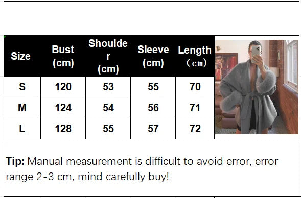 Elegant Lace-Up Woolen Short Coat for Women – Solid Loose Lapel Jacket with Furry Belt, Long Sleeve Chic Cardigan (Autumn Winter 2025)