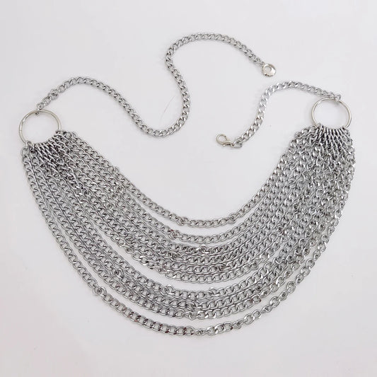 Stunning Punk Metal Belt’s/Gold Chain Belt/Metal Waist Tassel/High Quality Adjustable Goth Waistband.