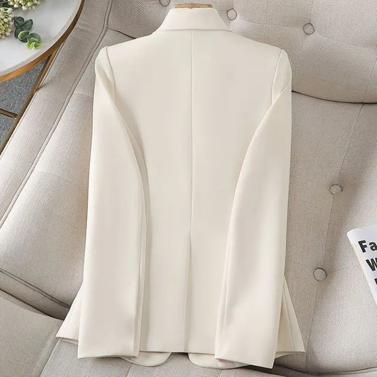 Modern Blend Boutique | Elegant Slim-Fit Women’s Blazer – Korean Inspired Tailored Office Jacket for Spring & Autumn