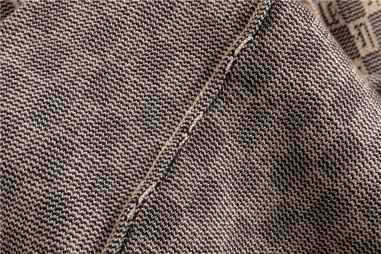 Women’s Elegant Knit Cardigan, Sleeveless Vest & Wide-Leg Trousers Set | Classic Geometric Pattern | Sophisticated Office & Casual Wear