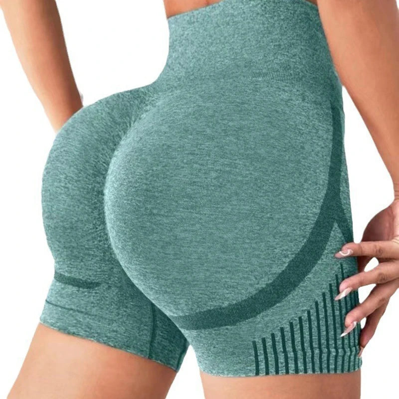 Fitted Yoga Shorts High Waist/ Workout Short’s Fitness Yoga/Lift Butt Fitness Ladies Gray Yoga Gym Running Short Pants Sportswear.