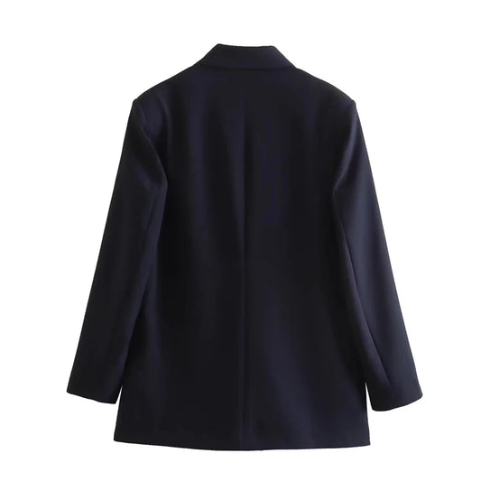 Women’s Plaid Single-Button Blazer – Tailored Notched Collar Jacket | Elegant Office & Casual Chic Outerwear