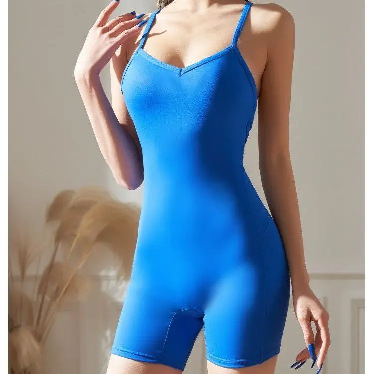 Athletic Yoga Wear/Tank Top/Halter Style Designed Fitness/One Piece Set.