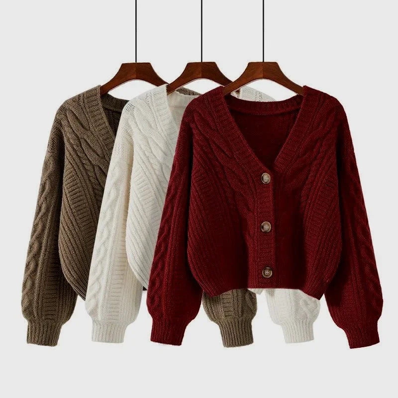 Solid Knitted Cardigan Coat’s/Winter Fashion Long Sleeve Casual Jacket/Tops Knitwear