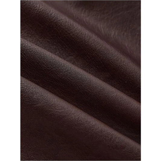 Women’s Belted Faux Leather A-Line Mini Skirt